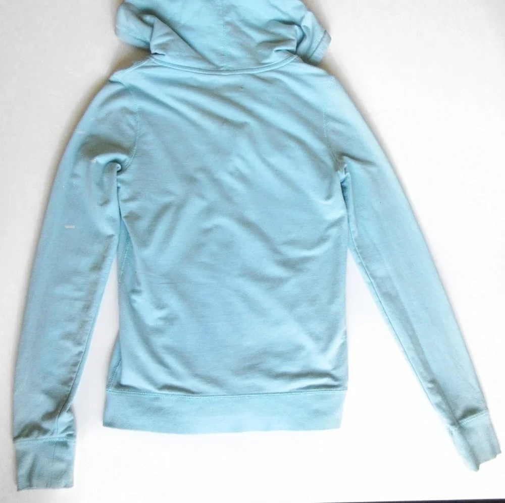 Vintage Ralph Lauren Polo Zip-Up Hoodie – Y2K Light Blue Size Small Amer… - Picture 3 of 5